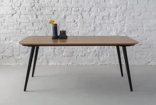 Stół CONTRAST 180x90x75cm - Dąb / Czarne Nogi - Stoły - miniaturka - grafika 1