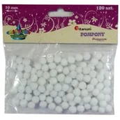 Dekoratorstwo - TITANUM Pompony TITANUM poliestrowe białe op.120 282925 - miniaturka - grafika 1