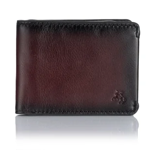 Cienki portfel efekt przypalanej skóry Visconti MT-92 RFID - burgund - Portfele - miniaturka - grafika 1