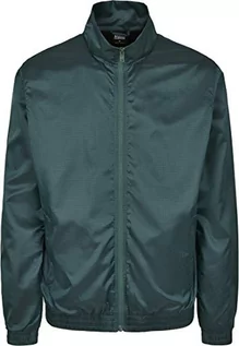 Kurtki męskie - Urban Classics Męska kurtka sportowa Jacquard Track Jacket, zielony (Bottle Green 02245), XL - grafika 1
