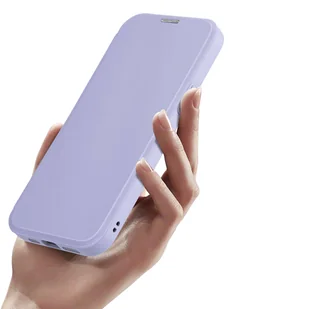 Etui iPhone 15 magnetyczny pokrowiec MagSafe z klapką Dux Ducis Skin X Pro - fioletowy - Etui i futerały do telefonów - miniaturka - grafika 7