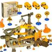 Zabawki konstrukcyjne - Tor samochodowy wielopoziomowy elektryczny parking budowlany auta dźwig - miniaturka - grafika 1