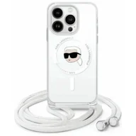 Etui i futerały do telefonów - Etui KARL LAGERFELD Crossbody IML Karl Head MagSafe do Apple iPhone 16 Transparentyny - miniaturka - grafika 1