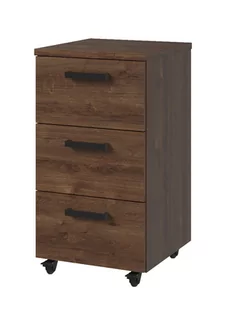 Kontener Brass 3S Dąb Brązowy - Inne meble do salonu - miniaturka - grafika 1