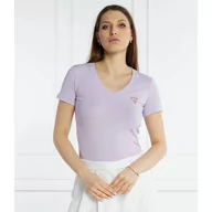 Koszulki i topy damskie - GUESS T-shirt VN MINI TRIANGLE | Slim Fit - miniaturka - grafika 1