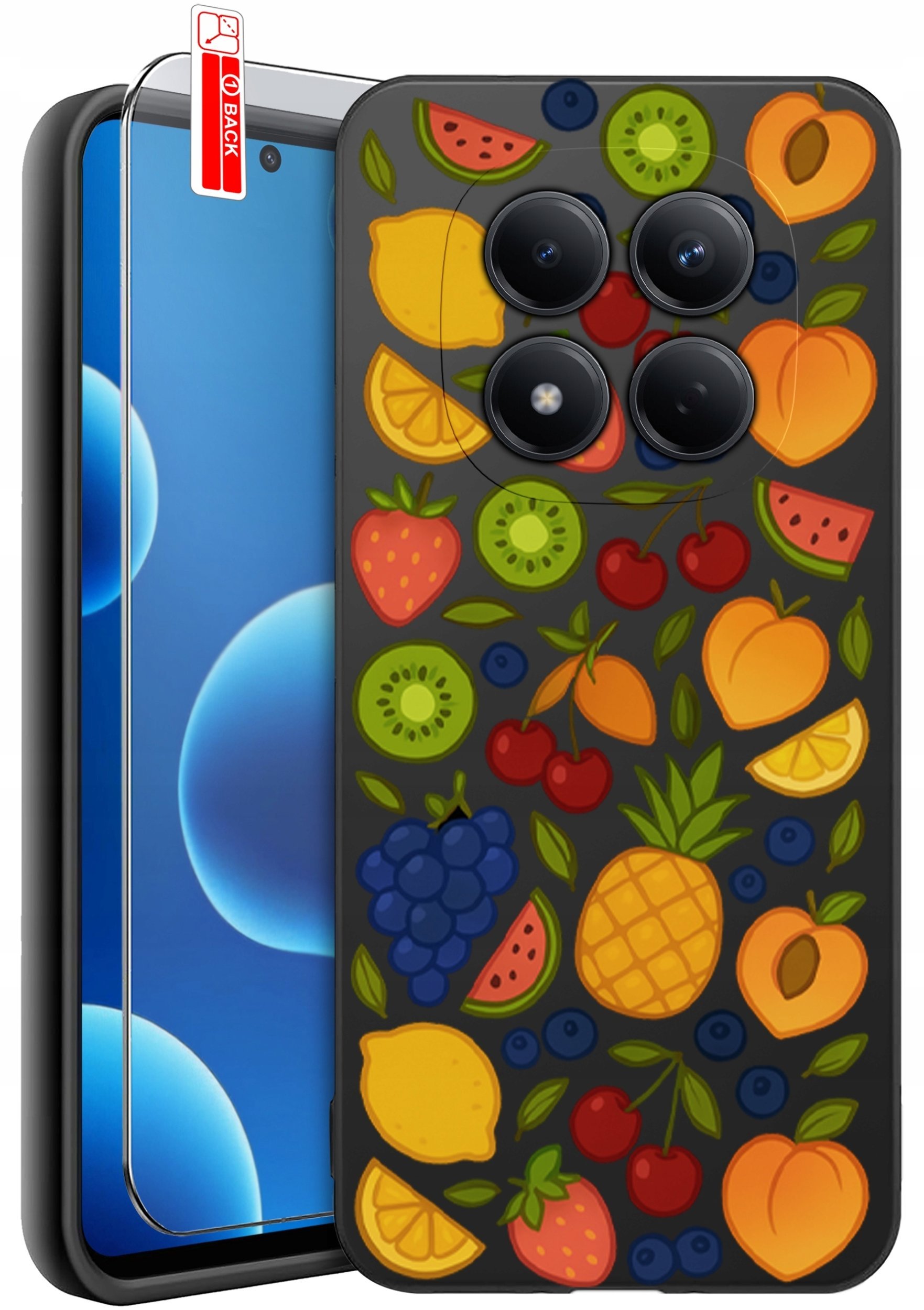 krainaGSM ETUI do Xiaomi Redmi Note 15 Pro 4G WZORY SILIKONOWE MATT CASE + SZKŁO