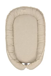 Gniazdko niemowlęce Prestige Linen 55x80 kremowy materacyk pozycjonujący - Kokony niemowlęce - miniaturka - grafika 1