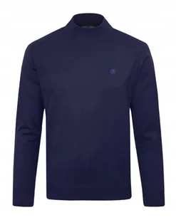 Sweter PÓŁGOLF Męski Elegancki Gładki GRANATOWY XXL Pako Jeans - Swetry męskie - miniaturka - grafika 1