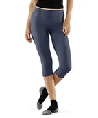 Legginsy - Falke Damskie legginsy 3/4 Wool Tech, legginsy z wełny merynosów, oddychająca bielizna funkcyjna do jazdy na nartach, wędrówek na śniegu, uprawiania sportu, 1 para szary szary-wrzos L 33464 - miniaturka - grafika 1