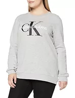 Bluzy damskie - Calvin Klein Jeans Damska bluza z logo Core Monogram, jasnoszary (Light Grey Heather), XS - miniaturka - grafika 1