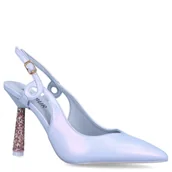 Czółenka - Błyszczące szpilki bez pięty - MENBUR 24781 FIOLETOWE - miniaturka - grafika 1