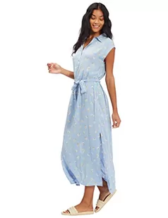 BILLABONG Damska piękna droga Przycisk Front Midi Sukienka Casual Dress, Słodki niebieski, XS - Sukienki - miniaturka - grafika 1