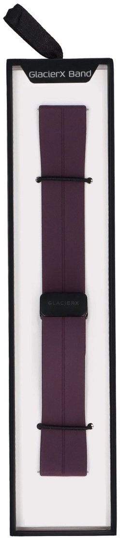 GlacierX pasek do smartwatcha Silicone Magnetic Buckle Violet Fruit Bakłażanowy 22mm