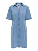 Sukienki - ONLY Sukienka jeansowa Frida 15360436 Niebieski Regular Fit - miniaturka - grafika 1
