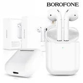 Słuchawki - Borofone TWS Bluetooth BW31 białe - miniaturka - grafika 1