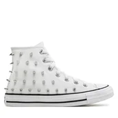 Trampki damskie - Trampki Converse Chuck Taylor All Star Studded A06444C Biały - miniaturka - grafika 1