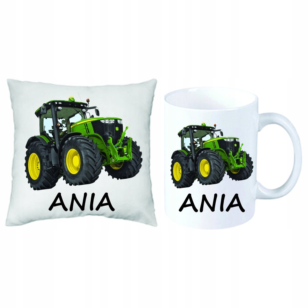 ZESTAW PREZENT PODUSZKA + KUBEK John Deere Traktor