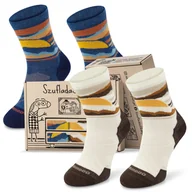 Skarpetki męskie - Zestaw 2pak Skarpet Trekkingowych Comodo 70% Merino. Cienkie, Termoaktywne, Antybakteryjne, Uniseks, R. 35-38, Lato, W Pudełku. - miniaturka - grafika 1