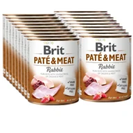 Mokra karma dla psów - BRIT PATE & MEAT RABBIT 18x800g - miniaturka - grafika 1