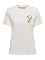 Koszulki i topy damskie - ONLY Koszulka w kolorze białym - miniaturka - grafika 1