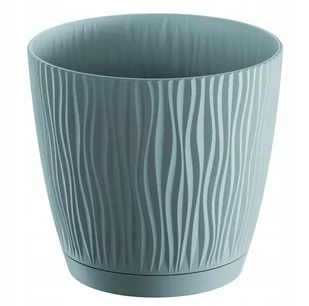 Prosperplast SANDY P doniczka z podstawką 14,9 cm, szary DSY150P - Donice - miniaturka - grafika 1