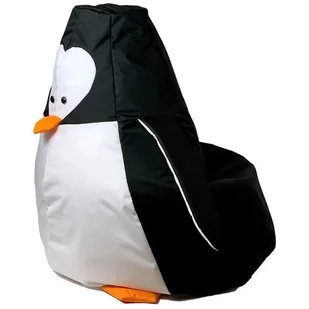 Pufa worek GO GIFT Pingwin Czarno-biały 105 x 80 cm - Fotele i pufy dla dzieci - miniaturka - grafika 1
