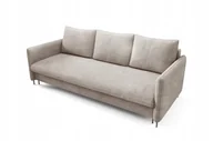 Sofy i kanapy - Rozkładana beżowa sofa BELIS BOUCLE w miękkiej tkaninie z funkcją spania - miniaturka - grafika 1