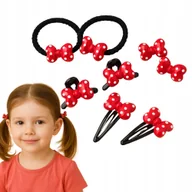 Ozdoby do włosów - Gumki Spineczki Do Włosów Dla Dziewczyn - Czerwone Kokardki TSG-215 - miniaturka - grafika 1