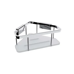 Nimco Kibo - Półka dł. 23 cm, pleksi/chrom Ki 14003-B-26 - Półki łazienkowe - miniaturka - grafika 1