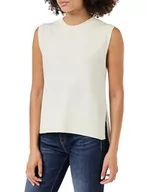 Kamizelki damskie - United Colors of Benetton Kamizelka damska sweter, Biały 674, S - miniaturka - grafika 1