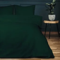 Darymex Pościel satynowa 180x200 zielona butelkowa 036 jednobarwna - Pościel - miniaturka - grafika 1