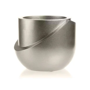 Doniczka Cut my top, mosiądz, średnica 13cm - Podpórki do książek - miniaturka - grafika 1