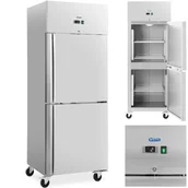 Szafy i witryny chłodnicze - Szafa chłodnicza lodówka gastronomiczna na kółkach 2 drzwi 2-8C 373 l - miniaturka - grafika 1