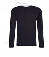 Bluzki damskie - TOMMY HILFIGER GRANATOWA BLUZKA DZIECIĘCA Z DŁUGIM RĘKAWEM 152-164 6BA - miniaturka - grafika 1