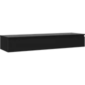 Szafki łazienkowe - Mexen Orio szafka łazienkowa podumywalkowa 160 cm z blatem, 1 szuflada, czarna mat - 91A10-16023-1-BFC71 - miniaturka - grafika 1