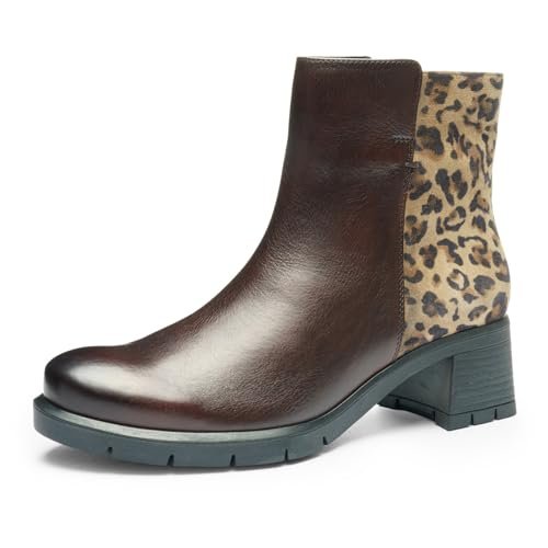 ara Damskie botki Prag, Cacao, szarobrązowe (taupe), 43 EU szerokie, Cacao Taupe, 43 EU szeroki