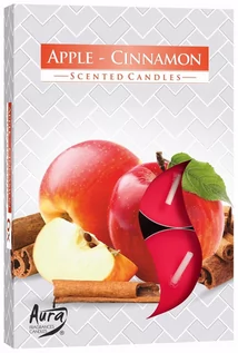 Świece - Bispol Podgrzewacze zapachowe Apple-Cinnamon 6szt - grafika 1