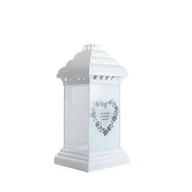 Lampiony i znicze - Znicz szklany kapliczka z sercem 31,5 x 14 cm - miniaturka - grafika 1