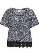 Bluzki damskie - usha FESTIVAL Damska bluzka, czarna, wielokolorowa, M - miniaturka - grafika 1