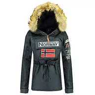 Kurtki damskie - Geographical Norway - PARKA damska BOOMERA, CZARNY, XL - miniaturka - grafika 1