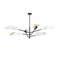 Lampy sufitowe - Emibig Vene lampa sufitowa 6-punktowa biała/złota 1159/6 1159/6 - miniaturka - grafika 1
