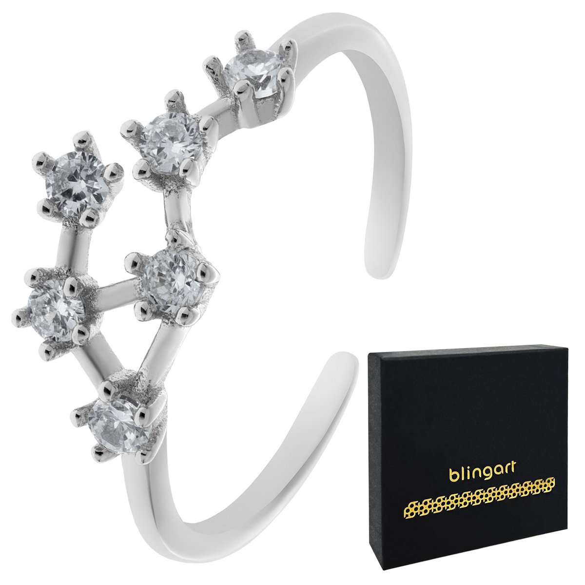 Srebrny pierścionek znak zodiaku WAGA srebro 925