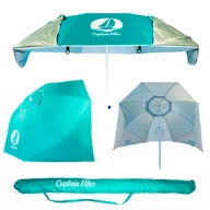 Parasole ogrodowe - Parasol/namiot plażowy 2w1 z wentylacją 2m, UPF50+ - miniaturka - grafika 1