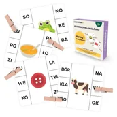 Edukacja przedszkolna - Klamerkowe zadania. Wyrazy dwusylabowe - LearnHow - miniaturka - grafika 1