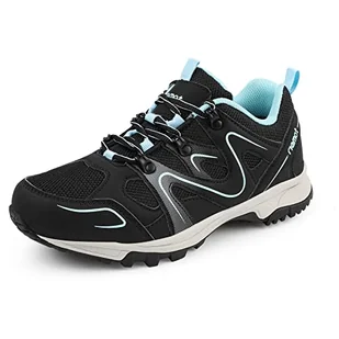 riemot Damskie buty trekkingowe, oddychające, antypoślizgowe buty trekkingowe, lekkie buty outdoorowe, do wędrówek, trekkingu i noszenia na co dzień, czarno-niebieskie, rozm. 38, czarny i niebieski, - Skarpetki dla dzieci - miniaturka - grafika 1