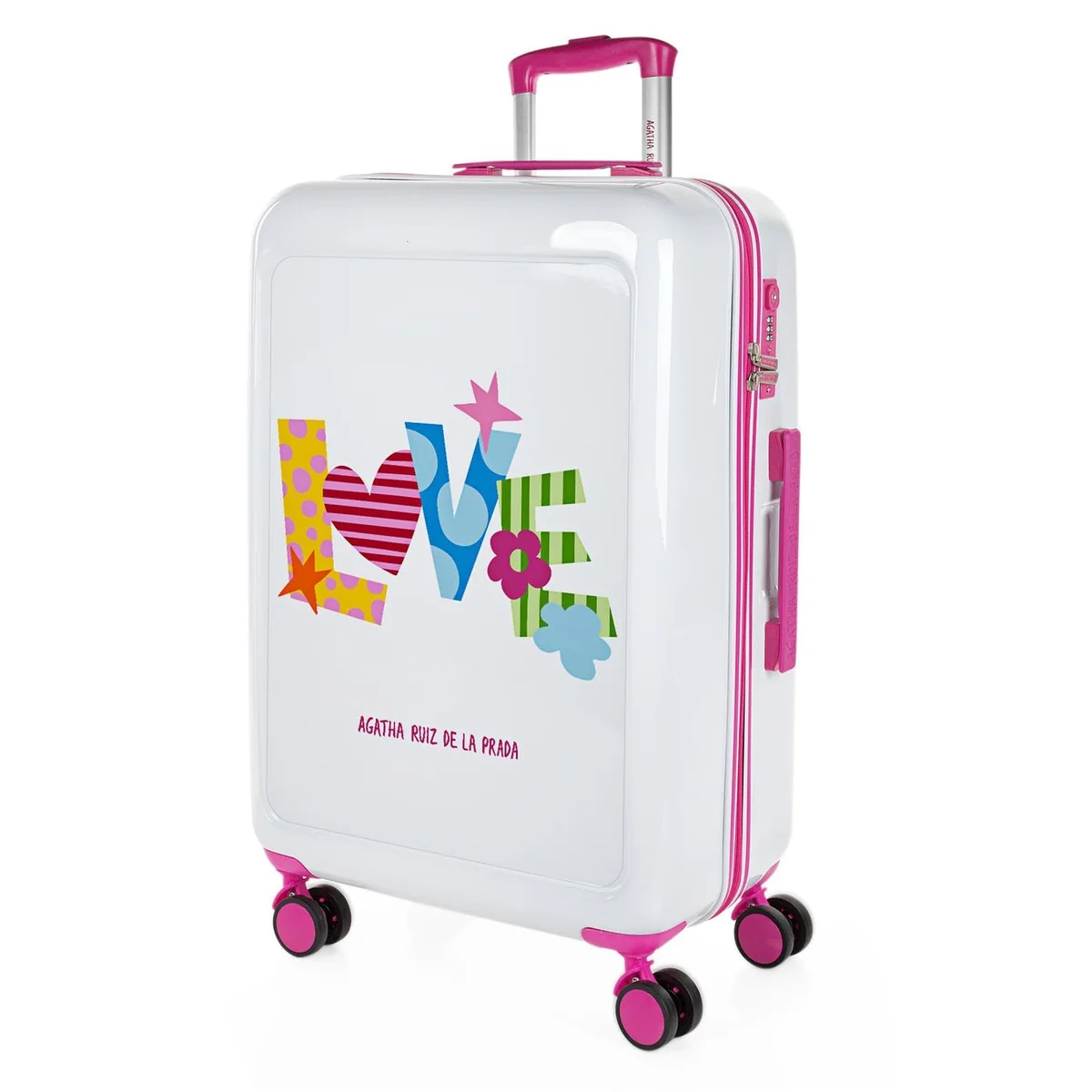 AGATHA RUIZ DE LA PRADA - Średnie walizki podróżne dla dzieci - Walizka dziecięca z kołami - Walizka Dziewczynka 4 Koła - Walizka dziecięca Dziewczy..