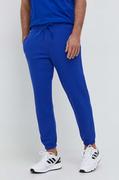 Spodnie męskie - adidas spodnie dresowe kolor niebieski gładkie - miniaturka - grafika 1