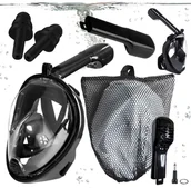 Maski do nurkowania - Gotel L21B1 Maska Do Snorkelingu Nurkowania Z Rurką I Uchwytem Do Kamer Sportowych - miniaturka - grafika 1