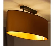 Lampy sufitowe - Duolla - Żyrandol natynkowy OVAL VEGAN 2xE27/15W/230V brązowy - miniaturka - grafika 1