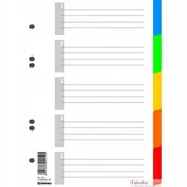 Przekładki do segregatorów - PRZEKŁADKI A5 5 PP DONAU KOLOR - miniaturka - grafika 1
